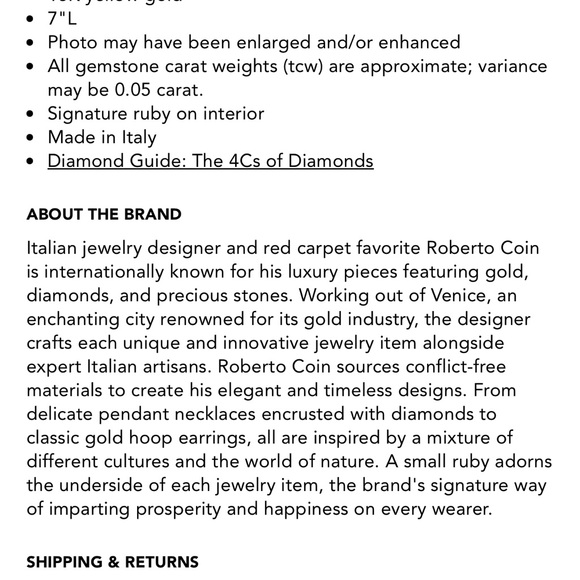 Roberto Coin Yellow Gold 18K Venetian Diamond bracelet - Picture 4 of 8